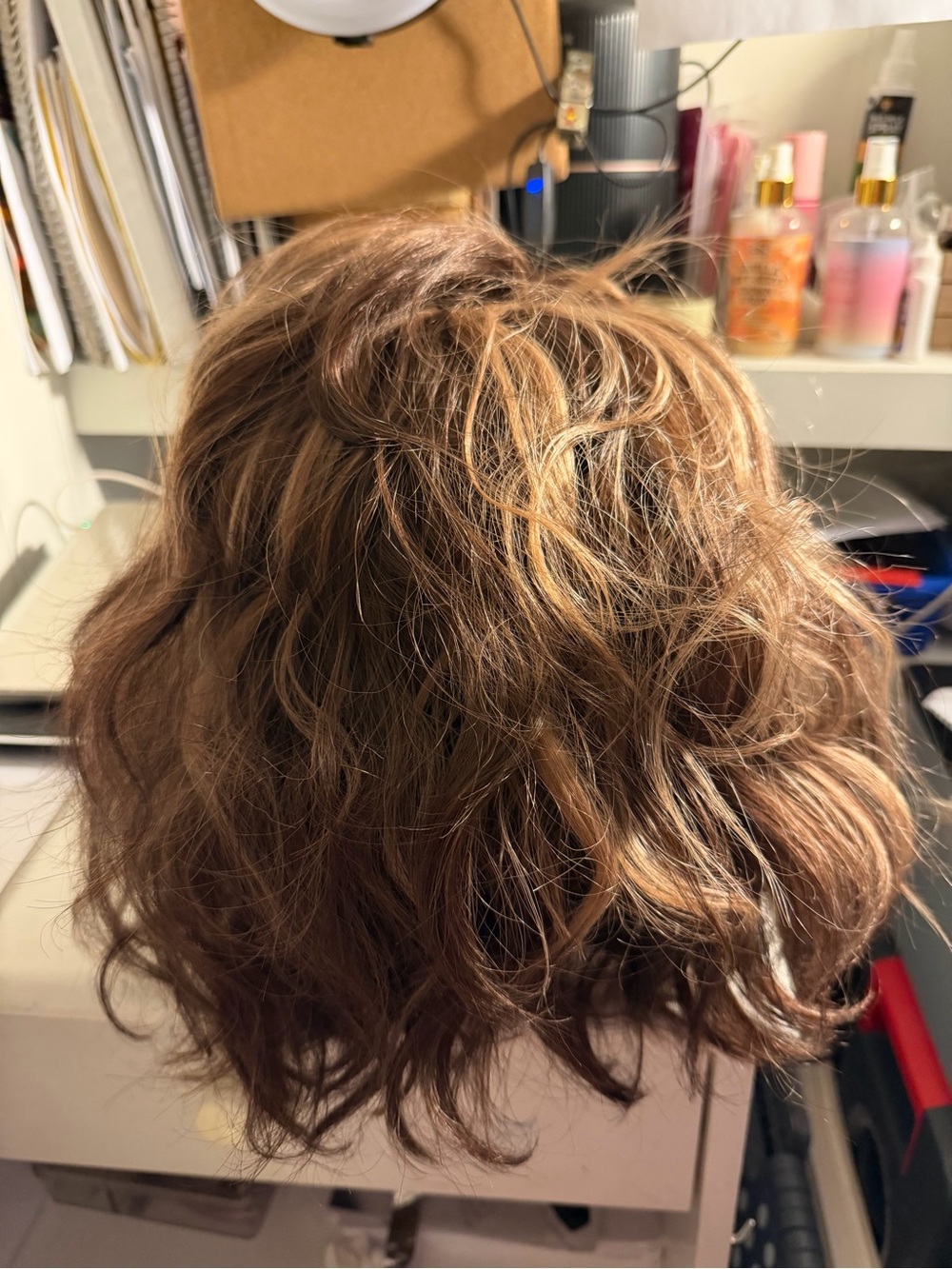 Women's Short Wavy Synthetic Wig - Chestnut Brown - Picture 2 of 6